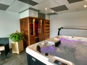 relax in the wellness & spa with jacuzzi and infrared sauna